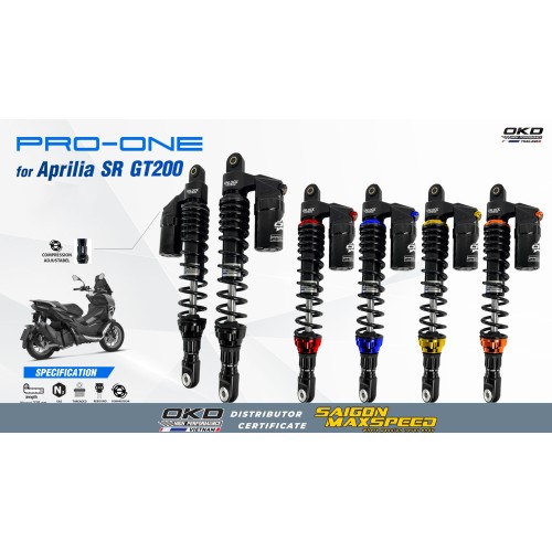 Phuộc Sau OKD Pro-One Aprilia SR GT200 (chính hãng) Phuộc Sau OKD Pro-One Aprilia SR GT200 (chính hãng)